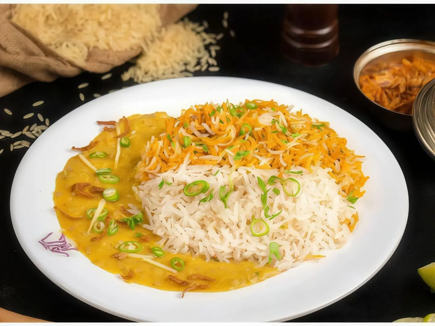 Haleem Chawal Rice With Haleem
