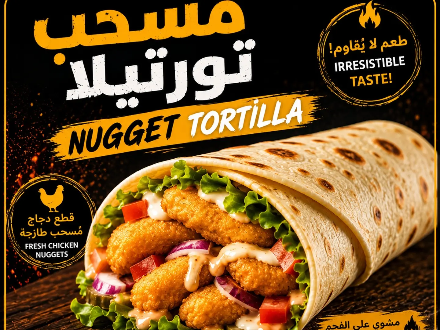 ساندوتش تورتيلا ناجتس