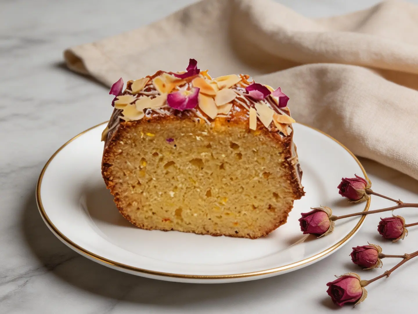 Orange Loaf Cake Slice