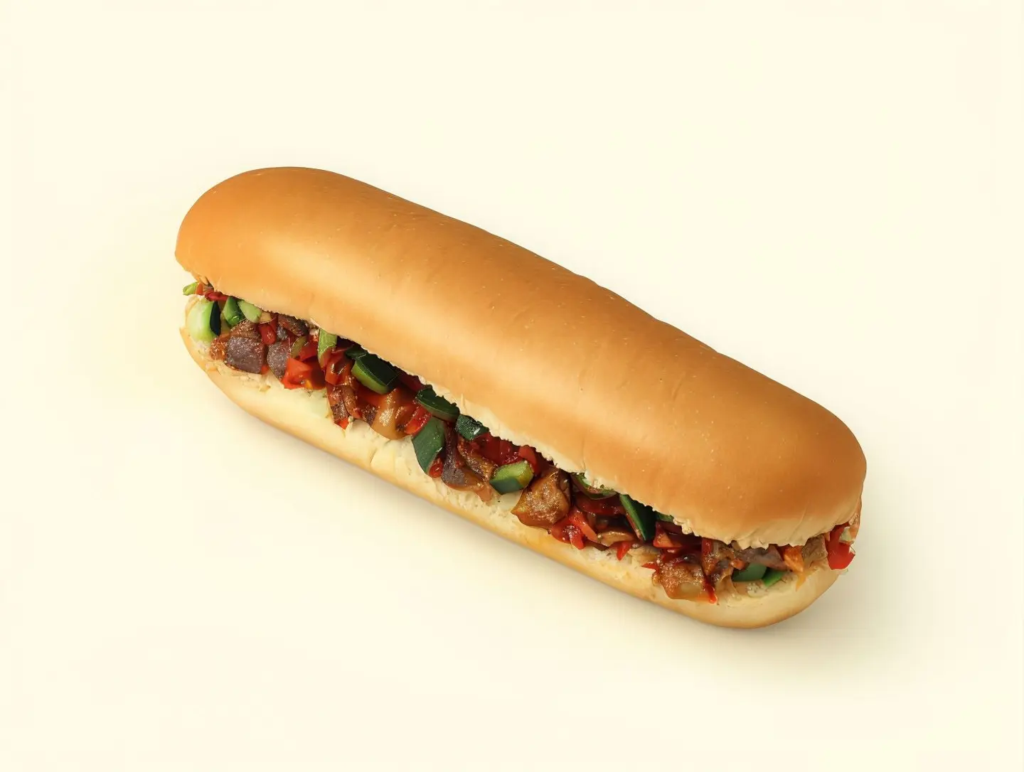 Makdous With Vegetables Sandwich