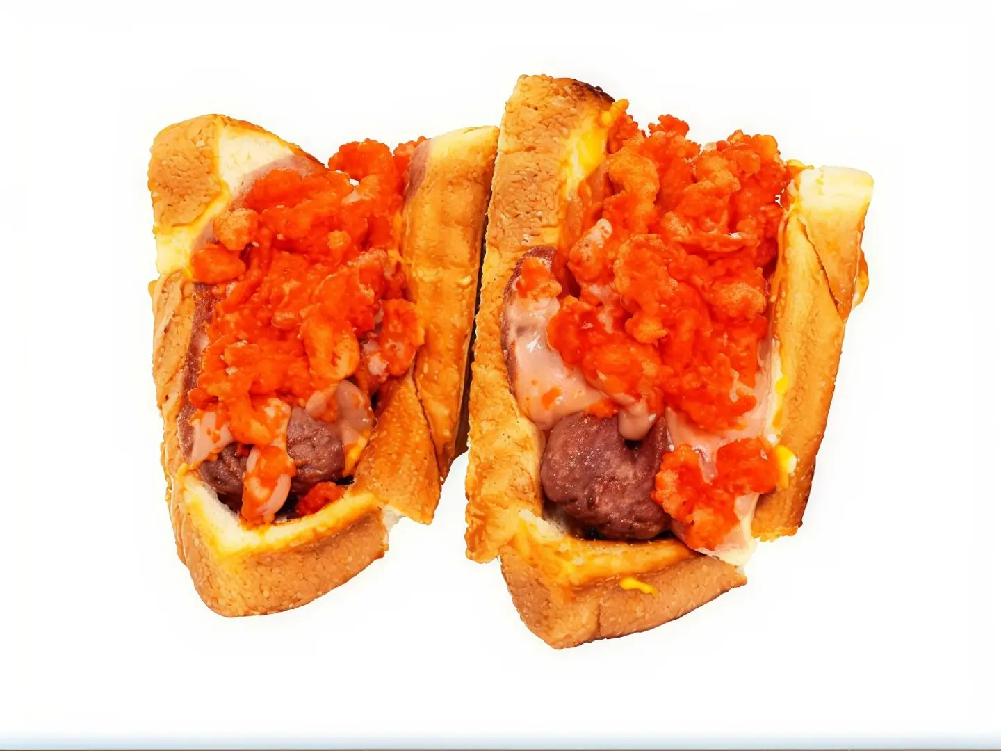 نصف هوت دوغ مع شيتوس