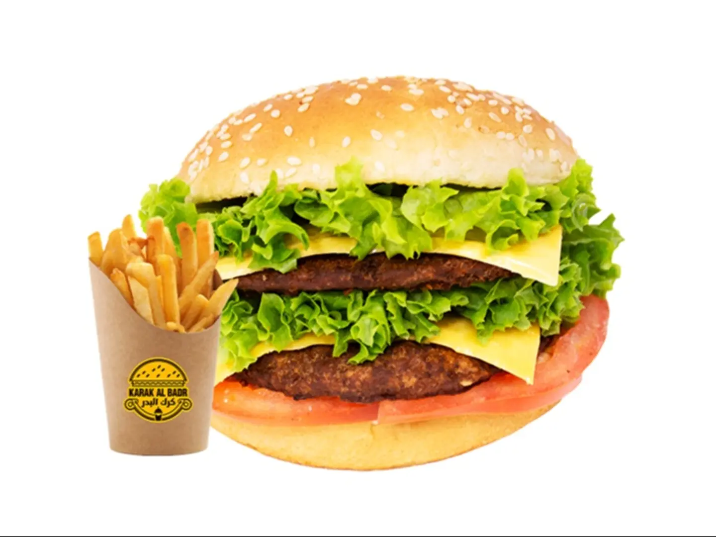 دبل برجر لحم بقري