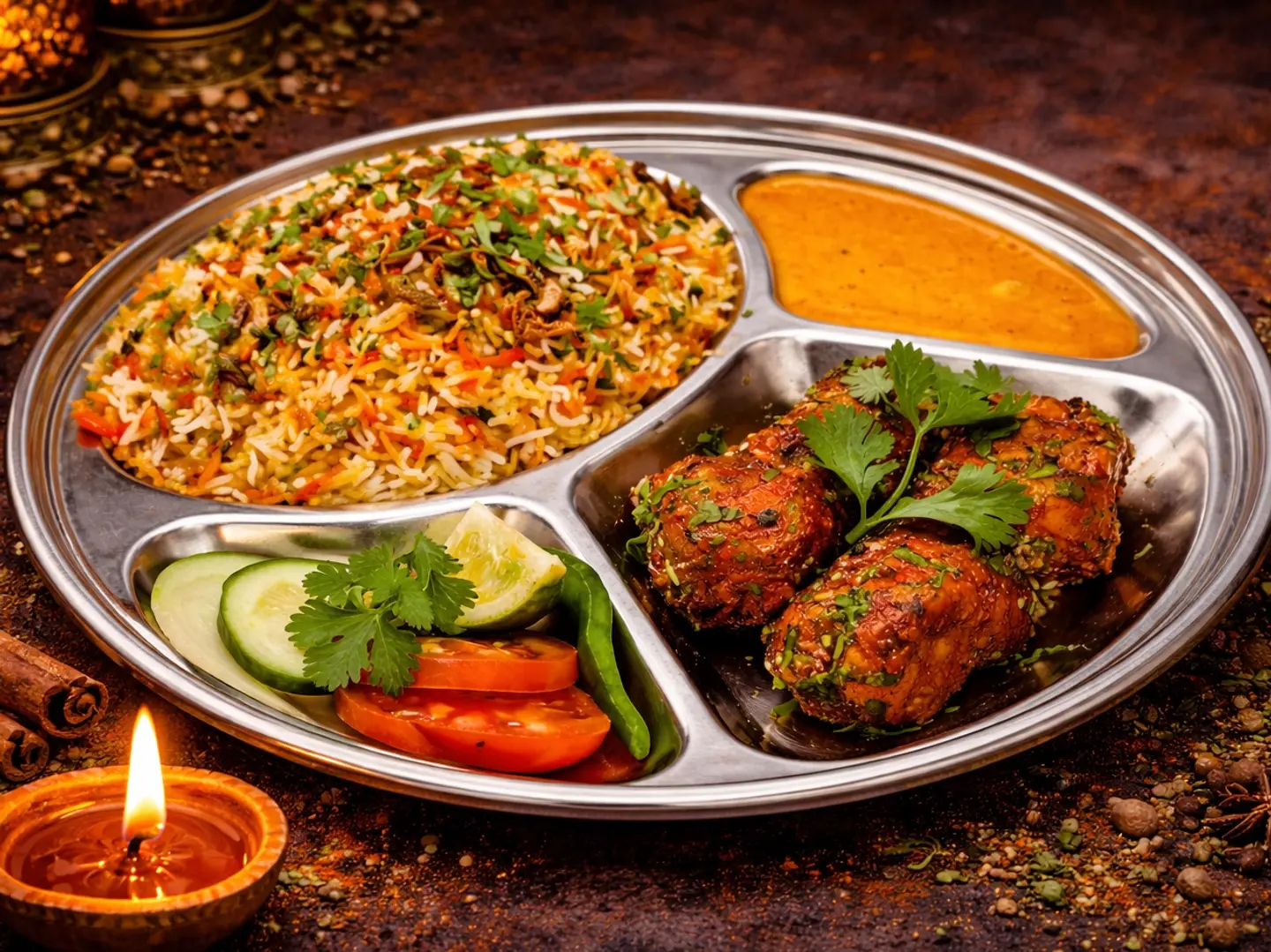 Ajwani Fish Tikka Rice Combo