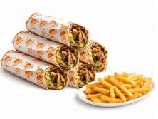 بكج شاورما عادي 5 حبات مع صحن بطاطس