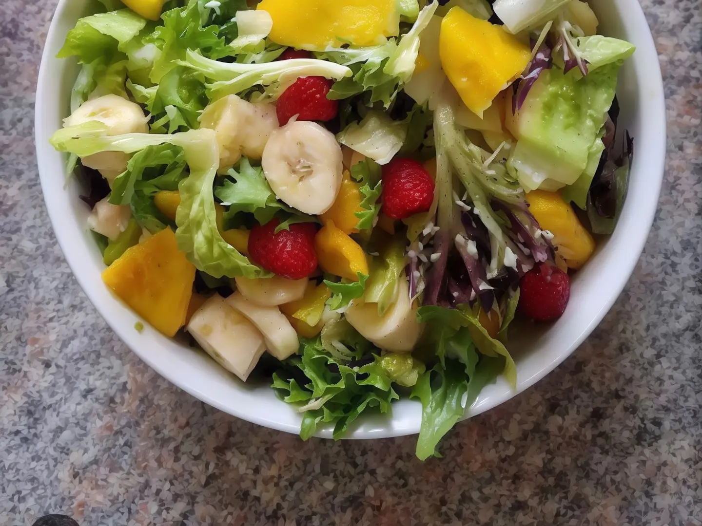 Vegetable And Fruits Mix Salad