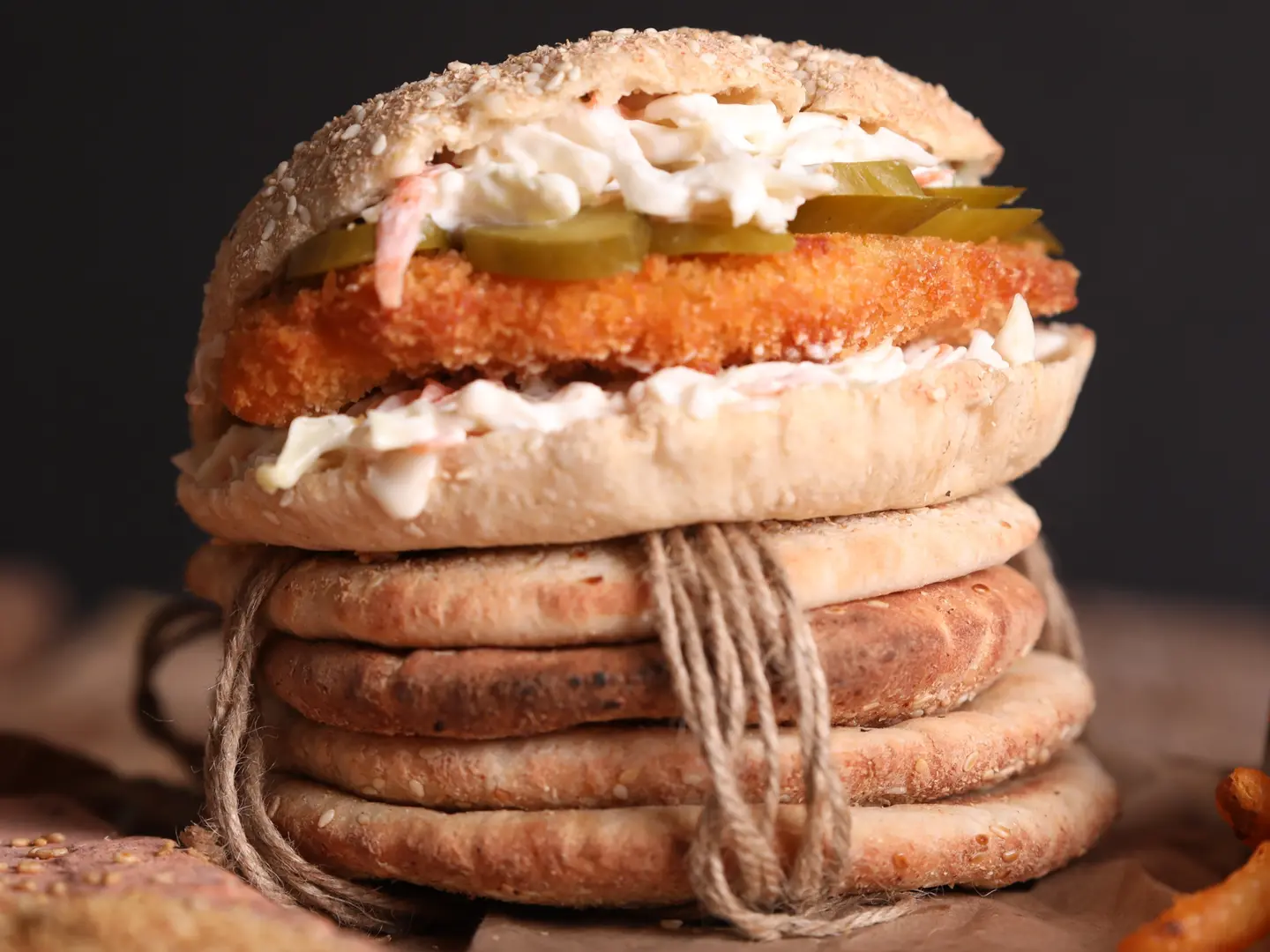 برجر دجاج سكالوپ