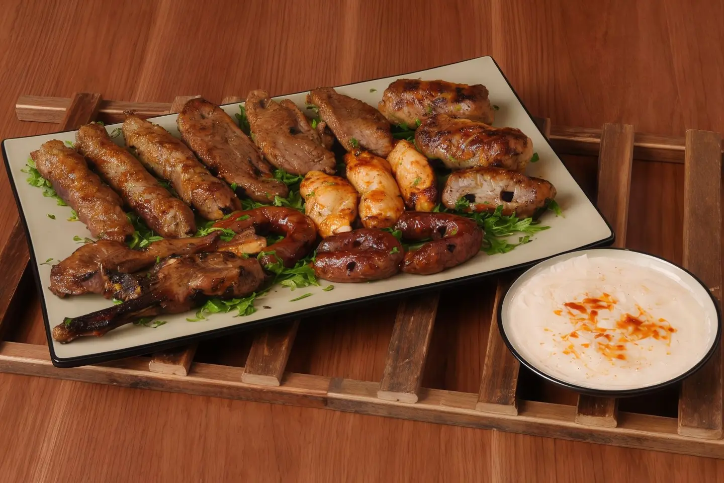 Mixed Beef And Chicken Grill Platter - 500 Grams