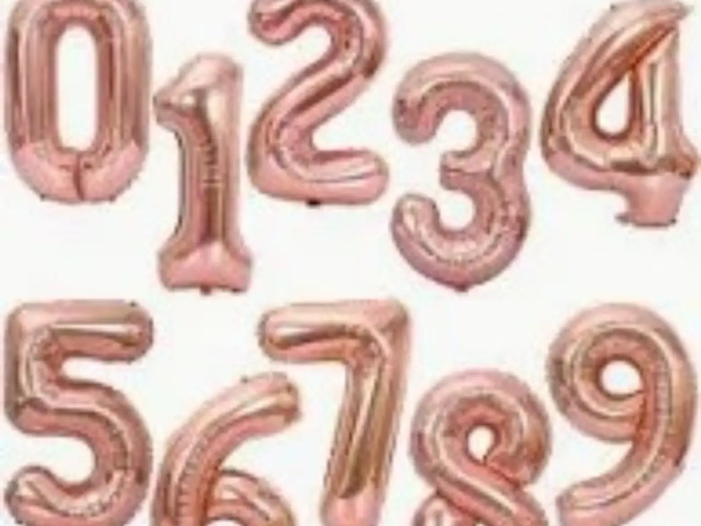 Rose Gold Number Balloons