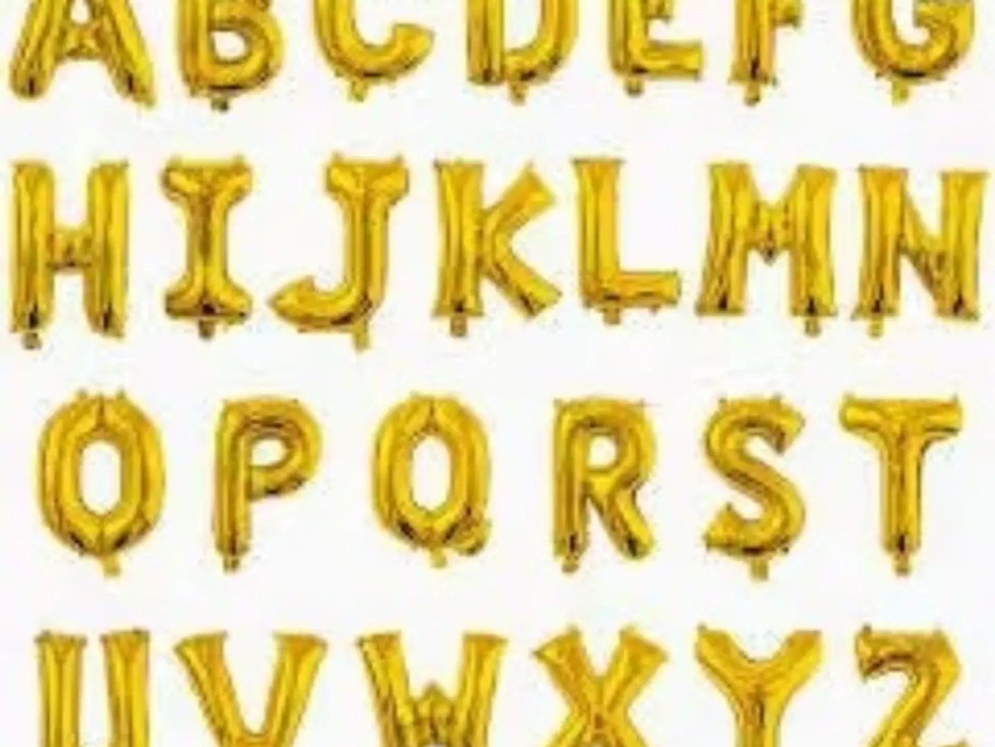 Golden Letter Balloons