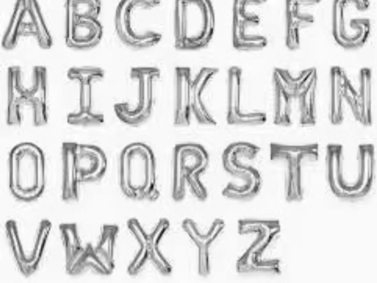 Silver Letter Balloons