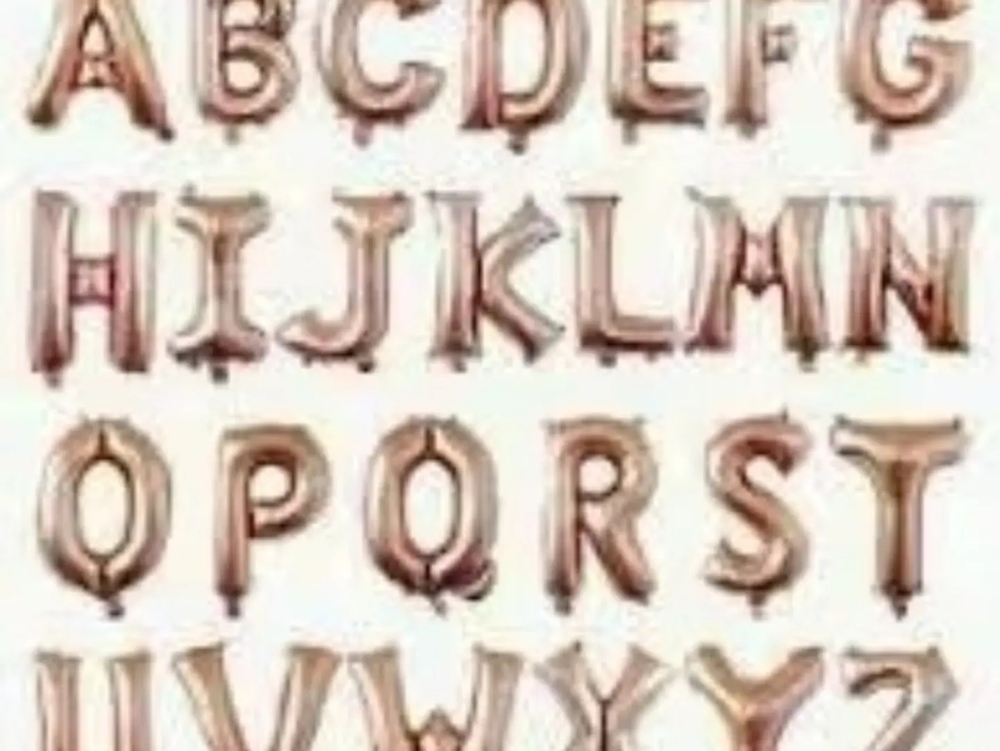 Rose Gold Letter Balloons