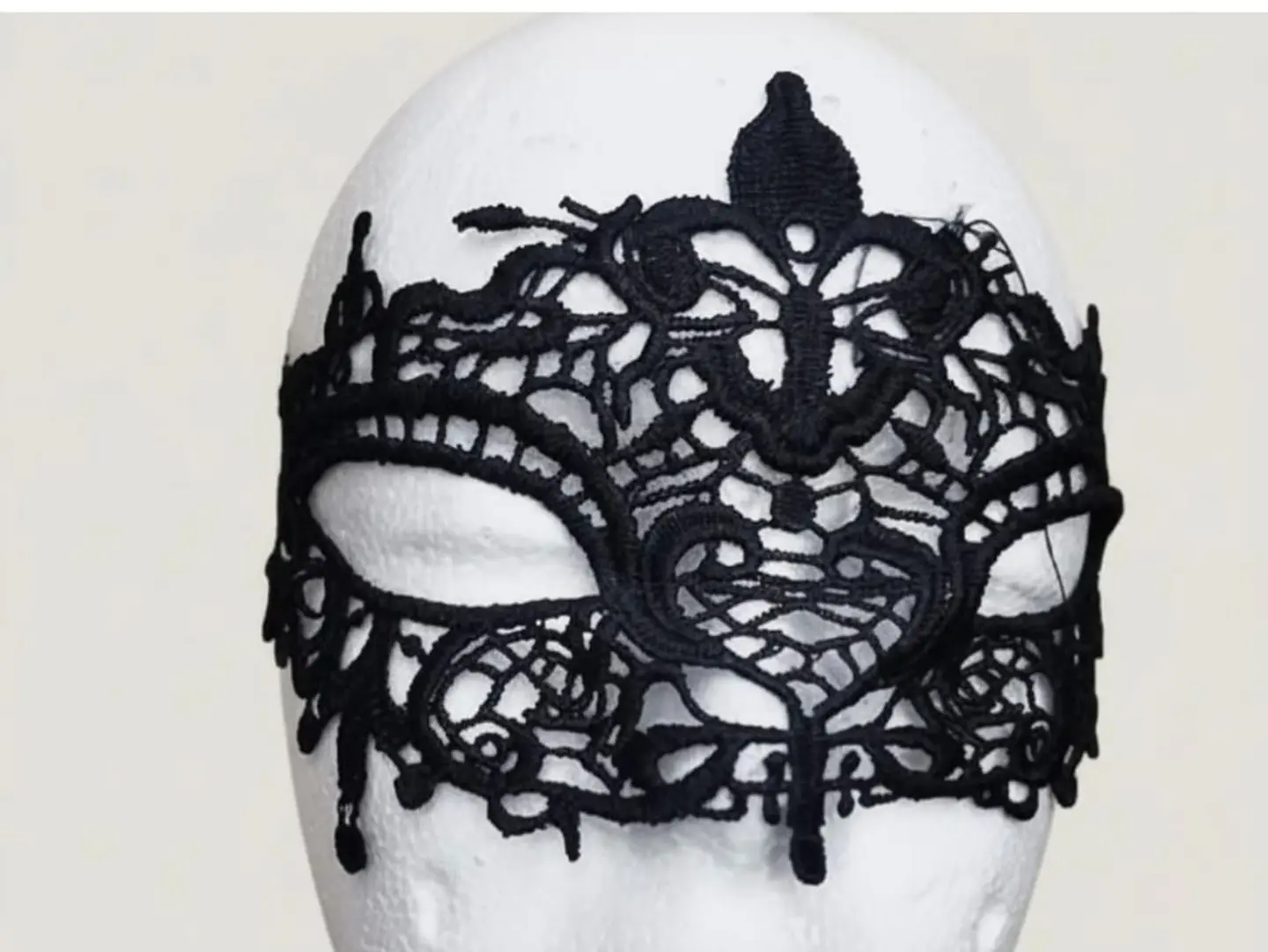 Black Fabric Face Mask For Parties