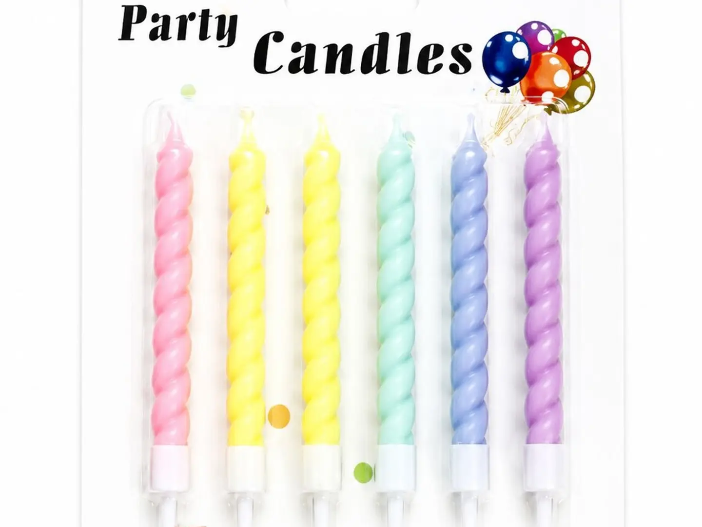 Pastel Colored Party Candles