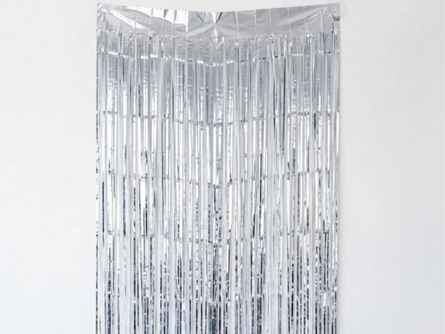 Silver Party Backdrop Curtain