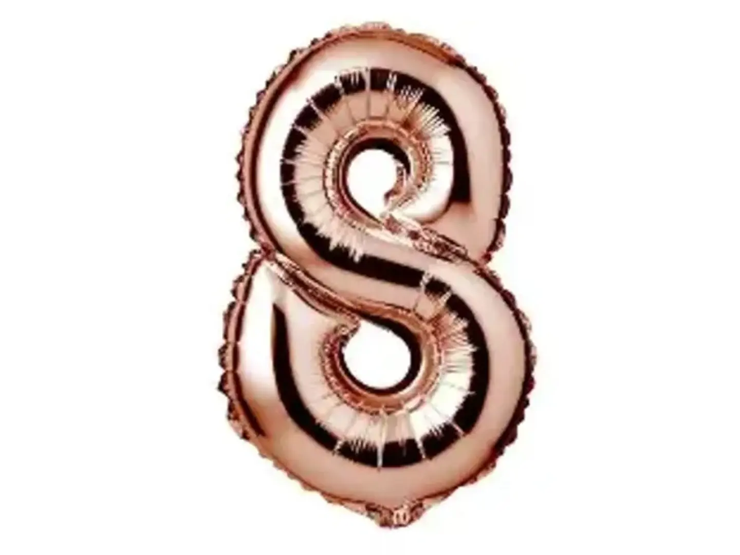 Rose Gold Numbers Balloons 8