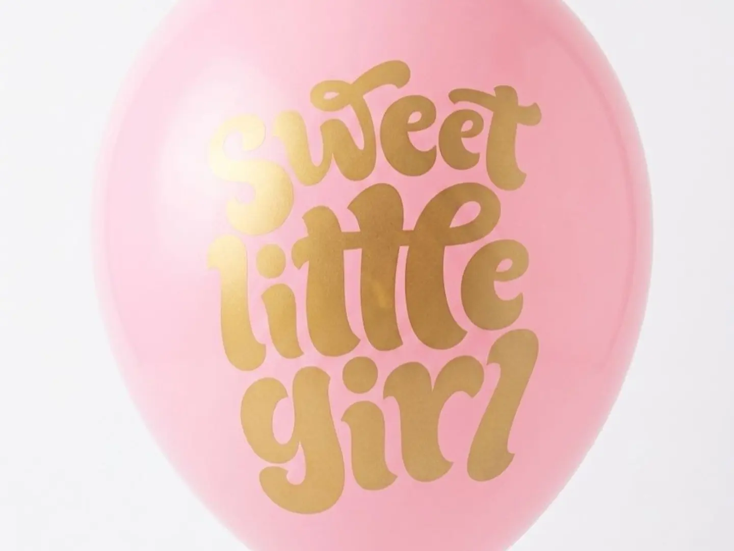 Printed Latex Balloon For Newborn Girls, Pink Color