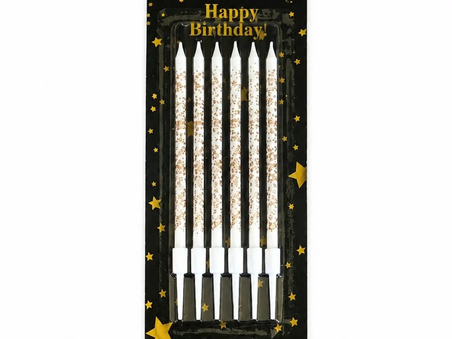 White Candle Decorated With Gold