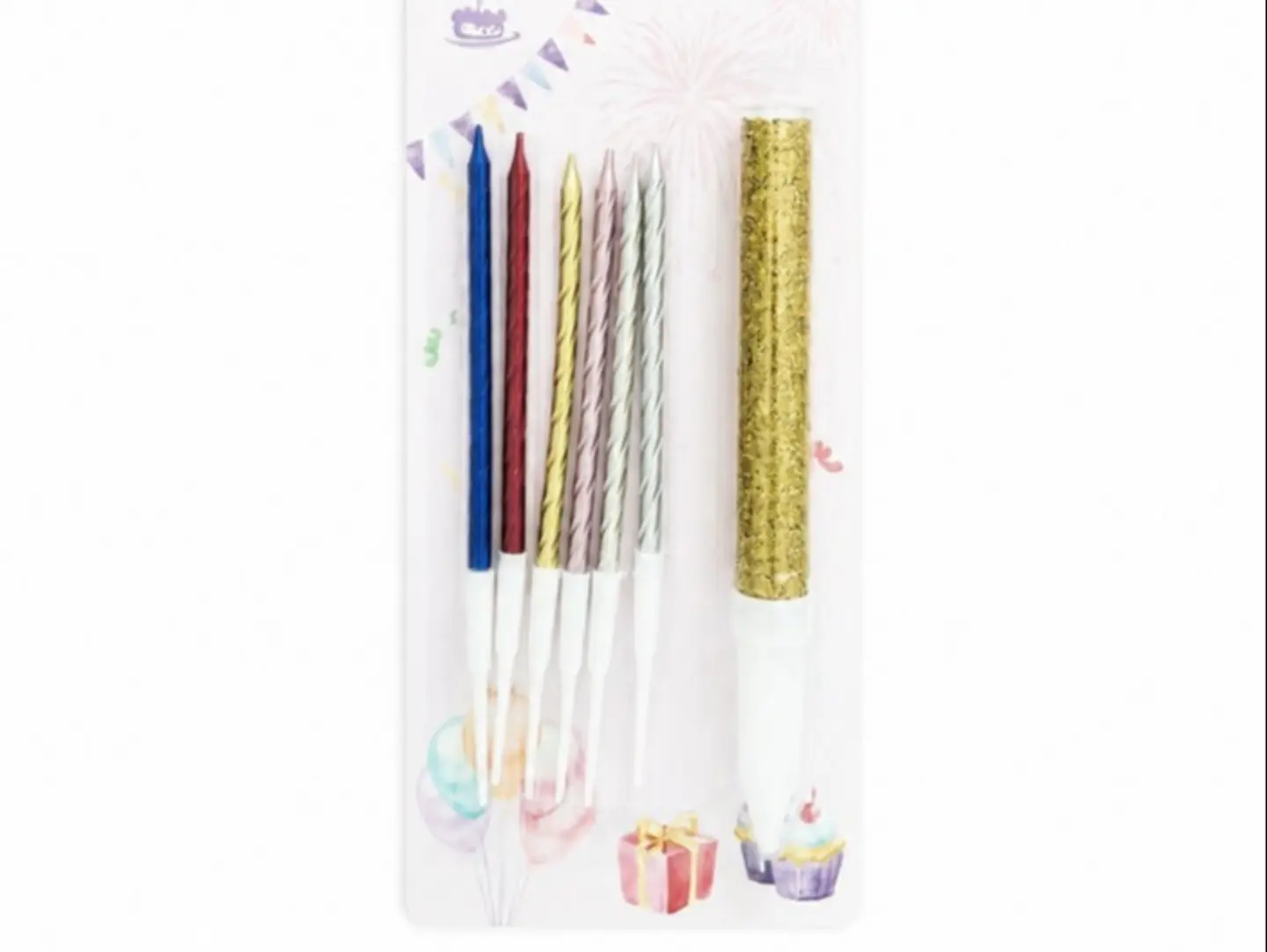 Sparkling Candle With Colored Candles