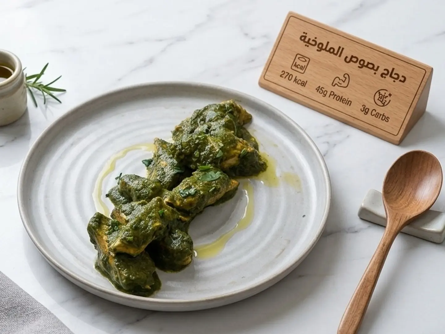 Chicken With Molokhia Sauce 150g