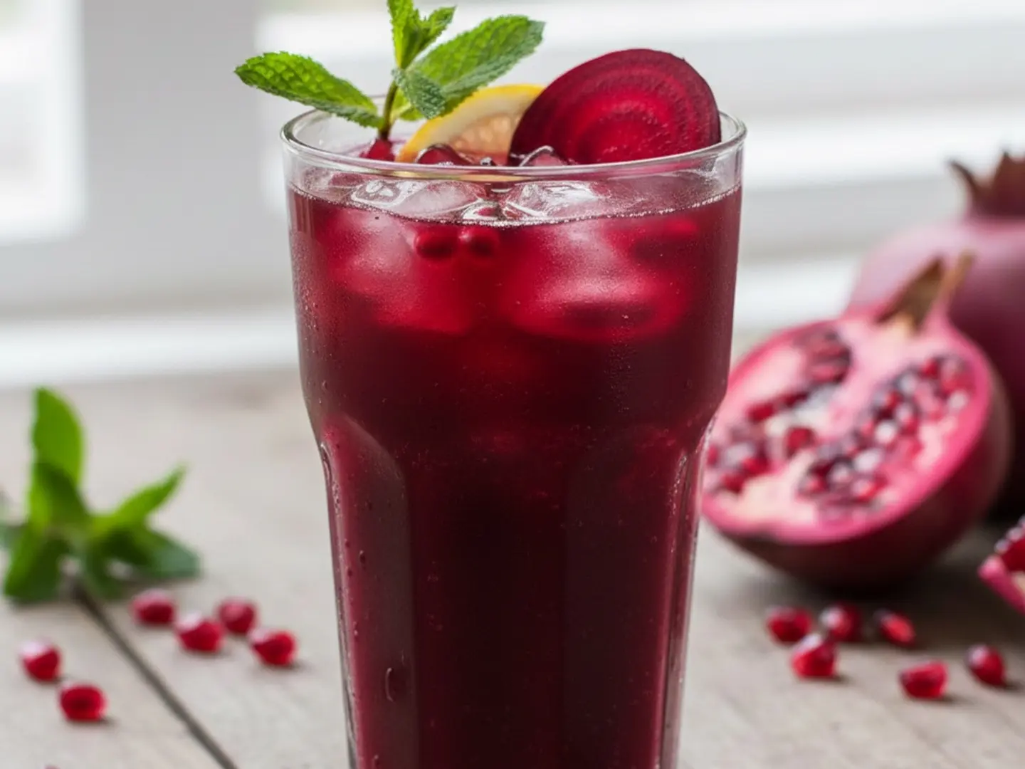 Beetroot And Pomegranate Juice