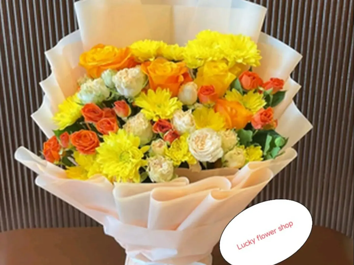 &21 Bouquet Yellow Orange Mix