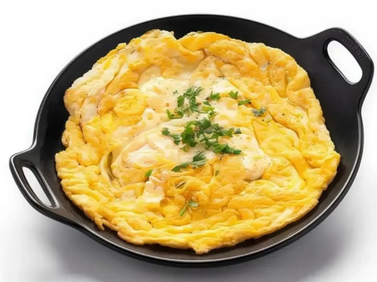 صحن بيض مقلي جبن سائل