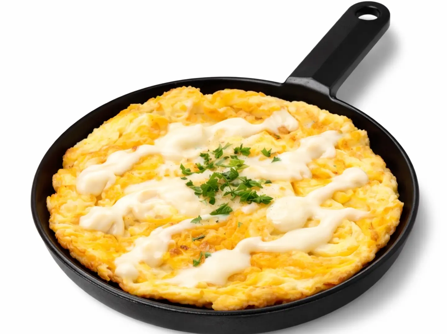 صحن بيض مقلي جبن سائل