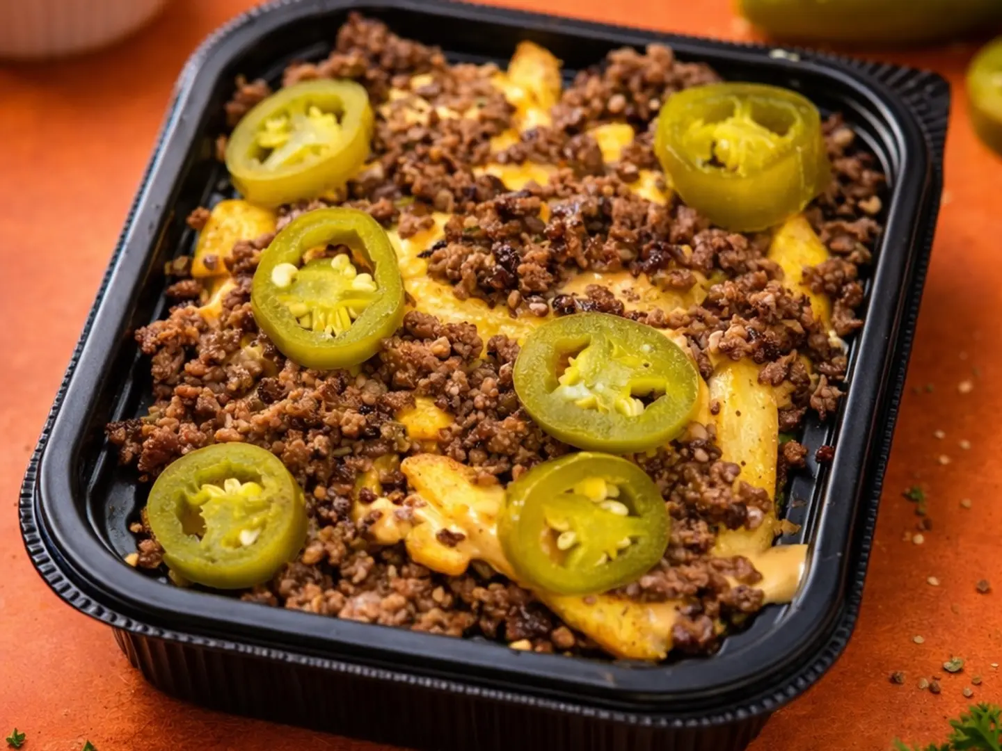 Fries With Meat And Jalapeno