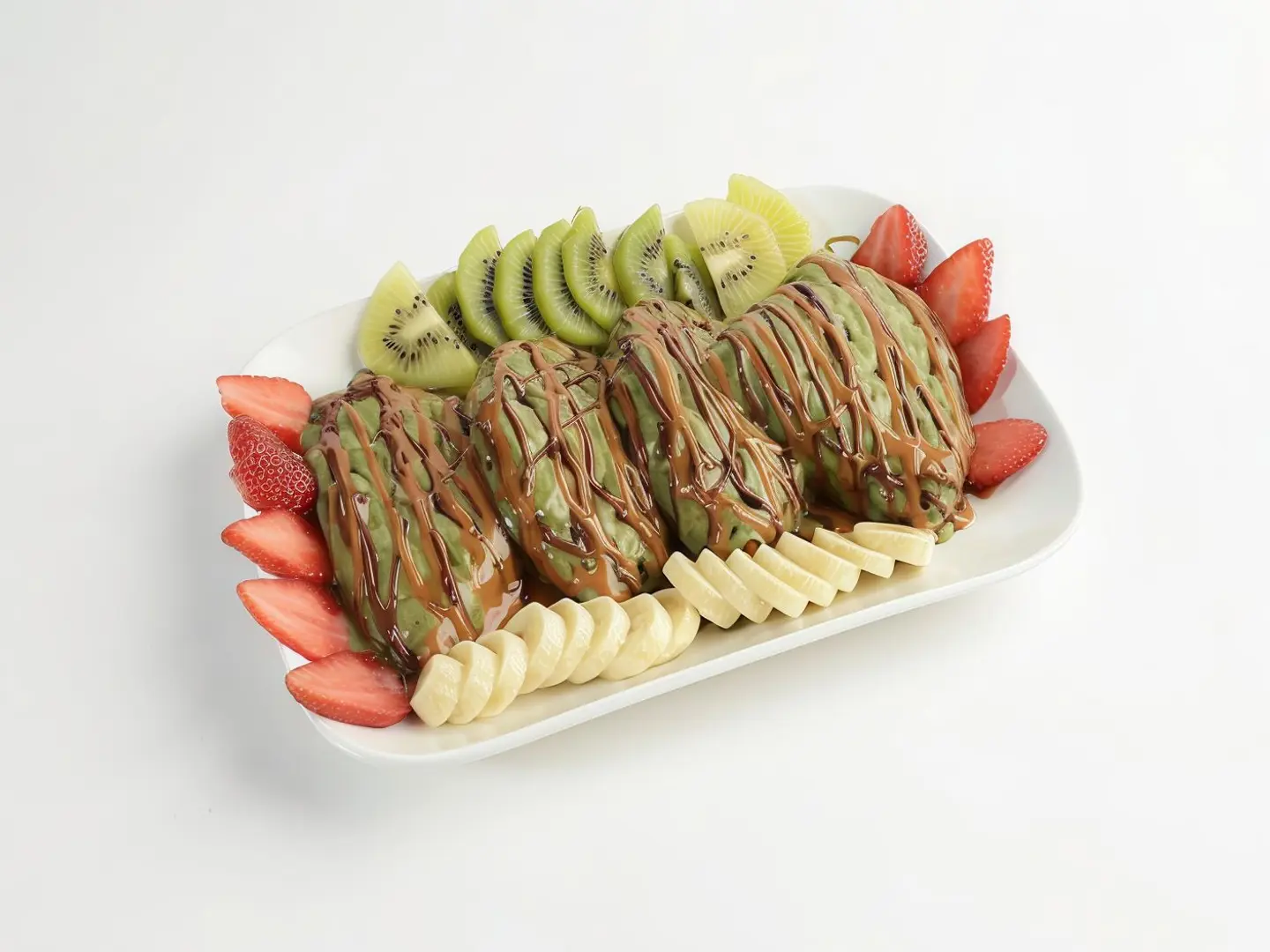 Round Waffle Mix With Fruits
