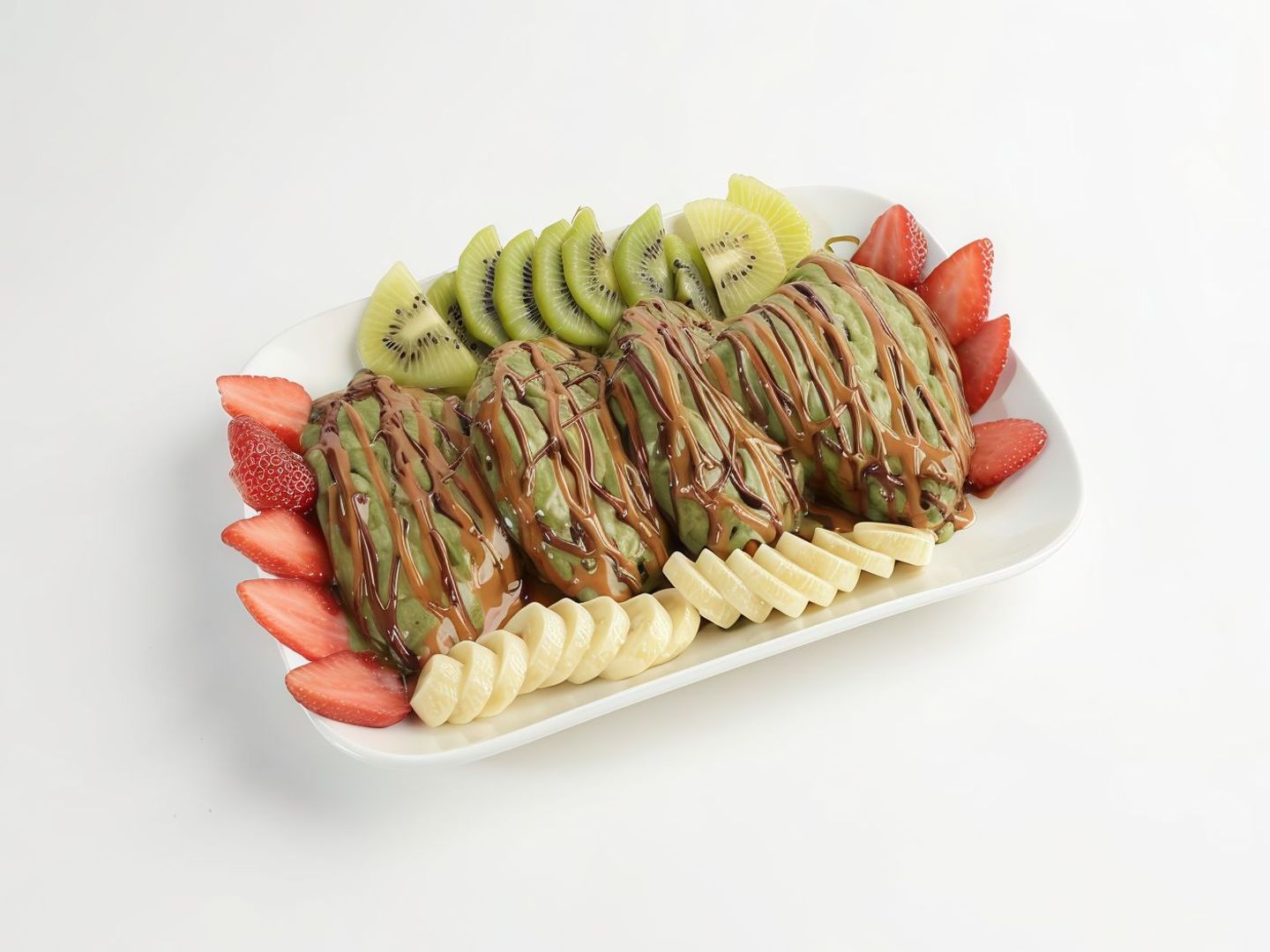 Round Waffle Mix With Fruits