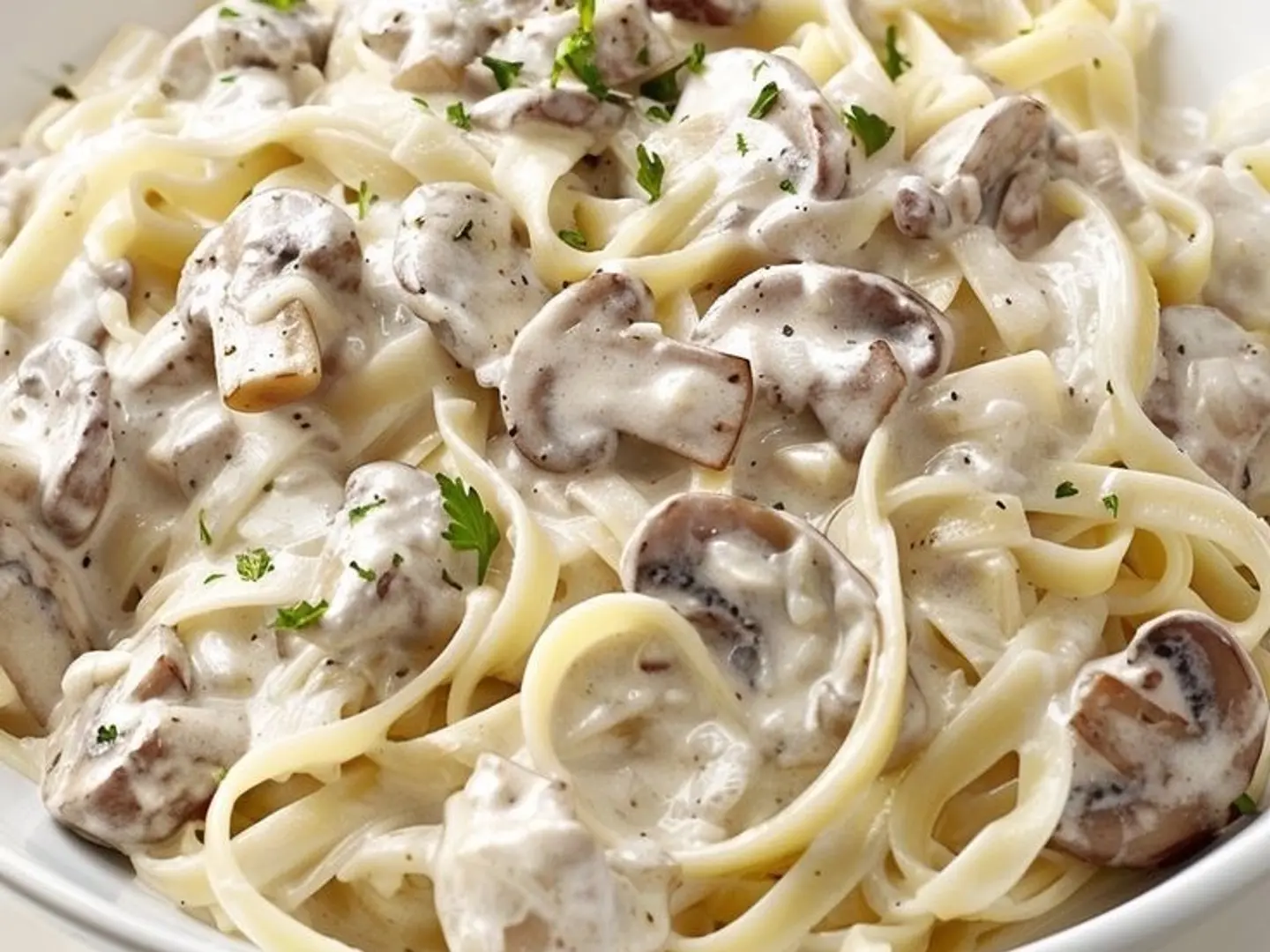 Fettuccine With Tuna And Mushrooms