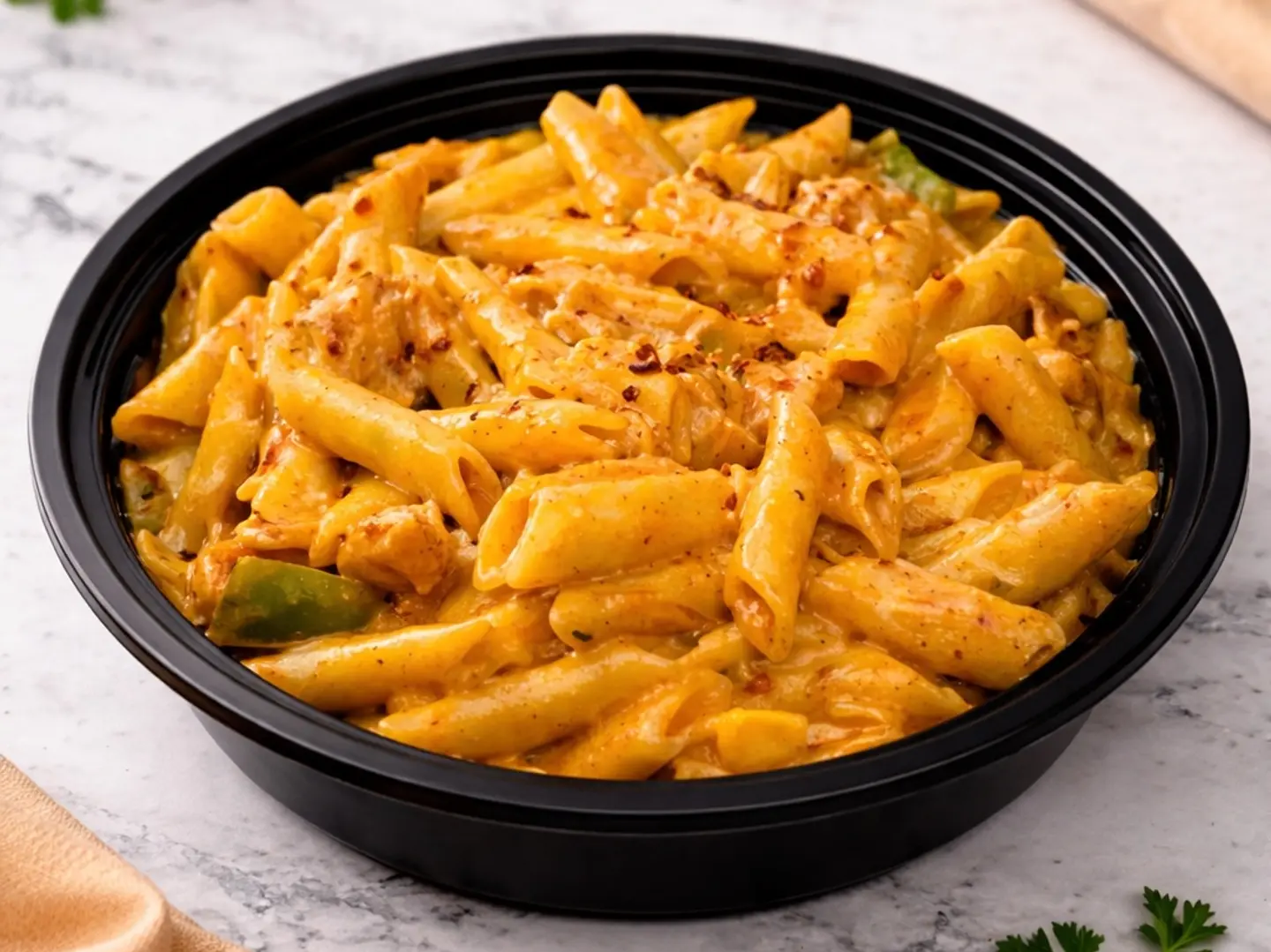 Pasta With Red Mixture