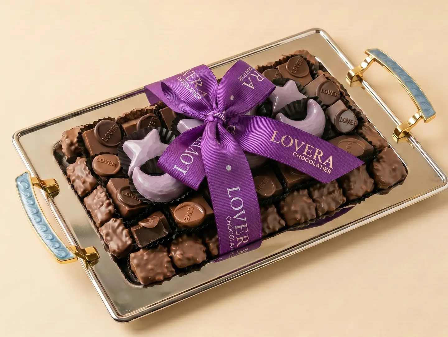 Small Premium Chocolate Tray With Tiffany Handle