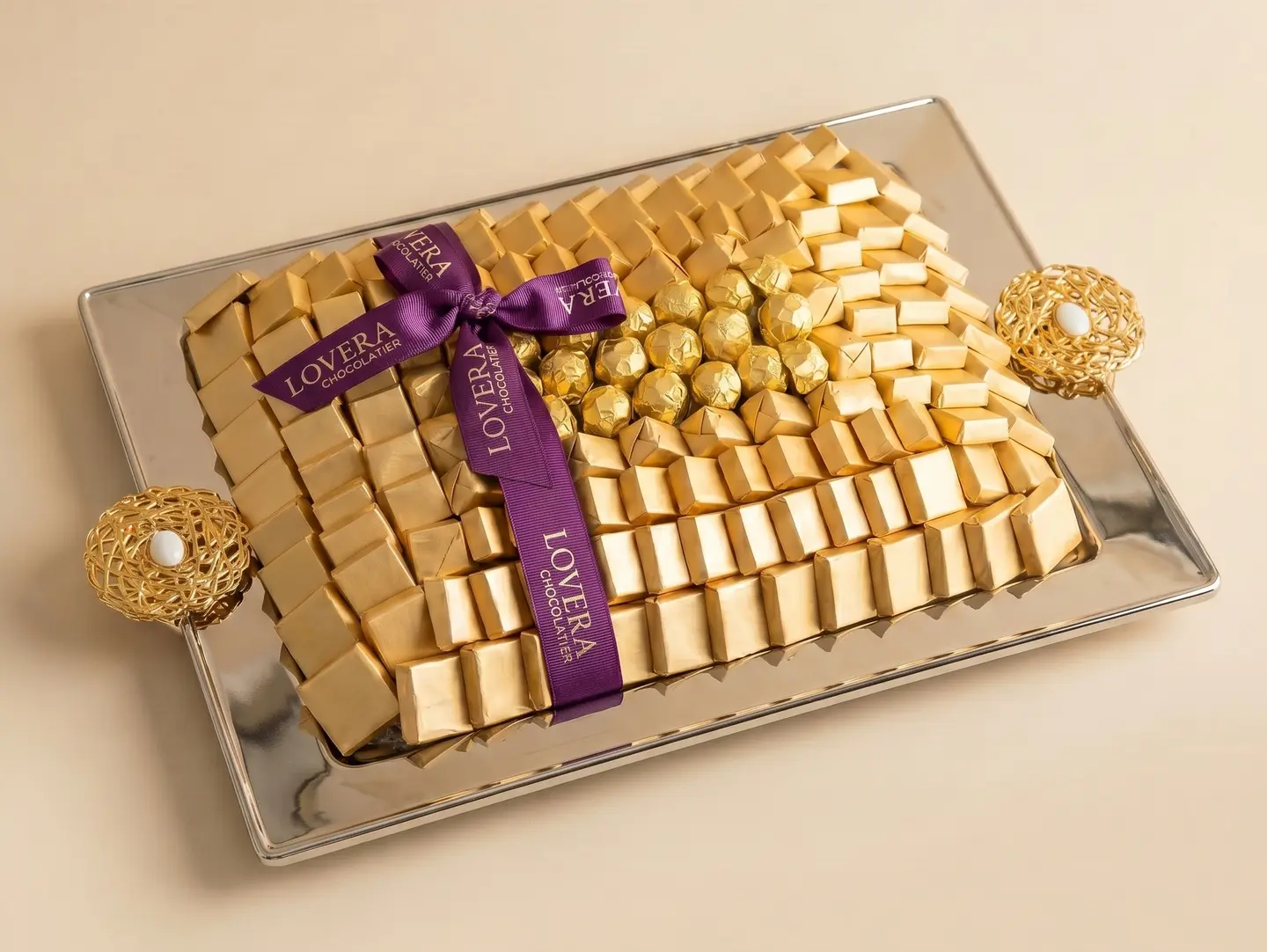 Rectangular Wrapped Chocolate Tray Large