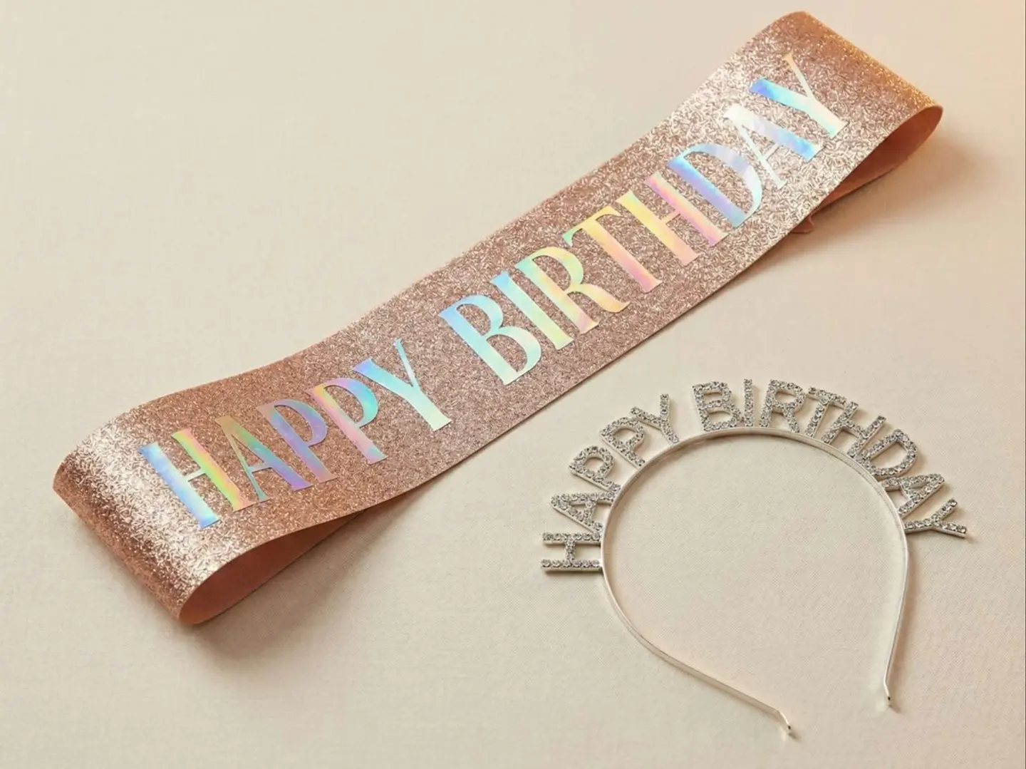 Birthday Sash & Crown Topper