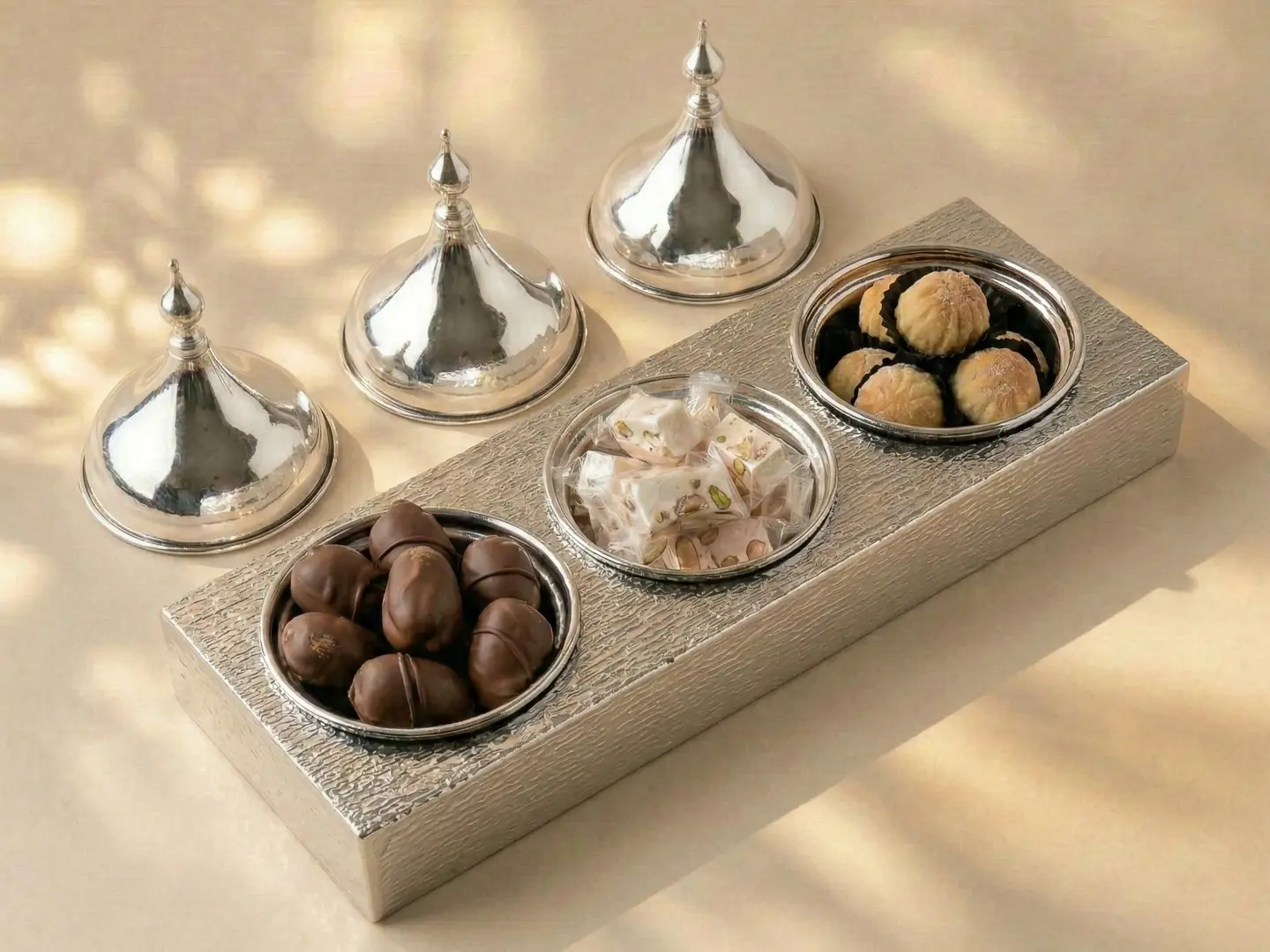 صينية ستيل ثلاثية