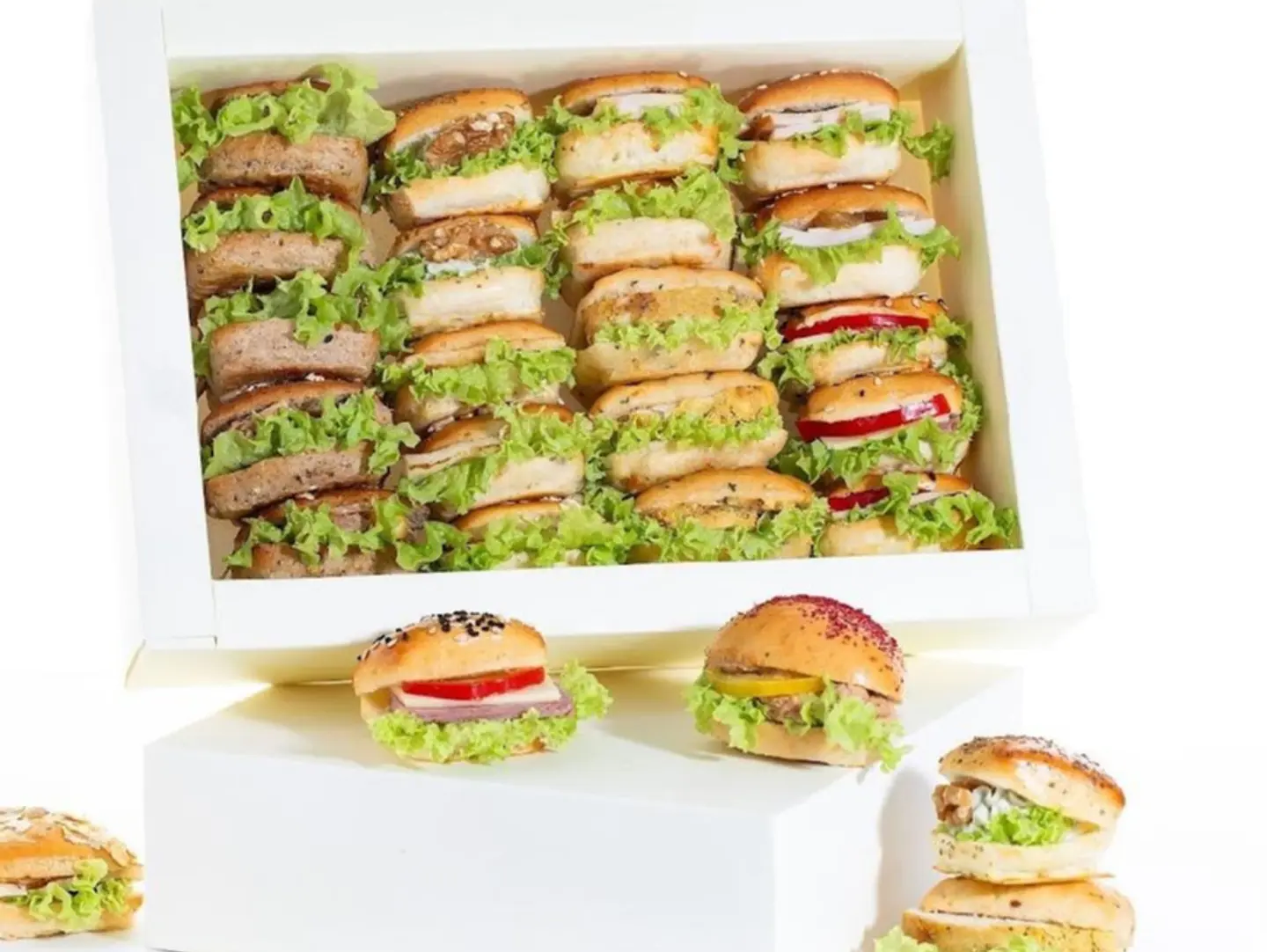 Assorted Mini Sandwich Box - 25 Pieces