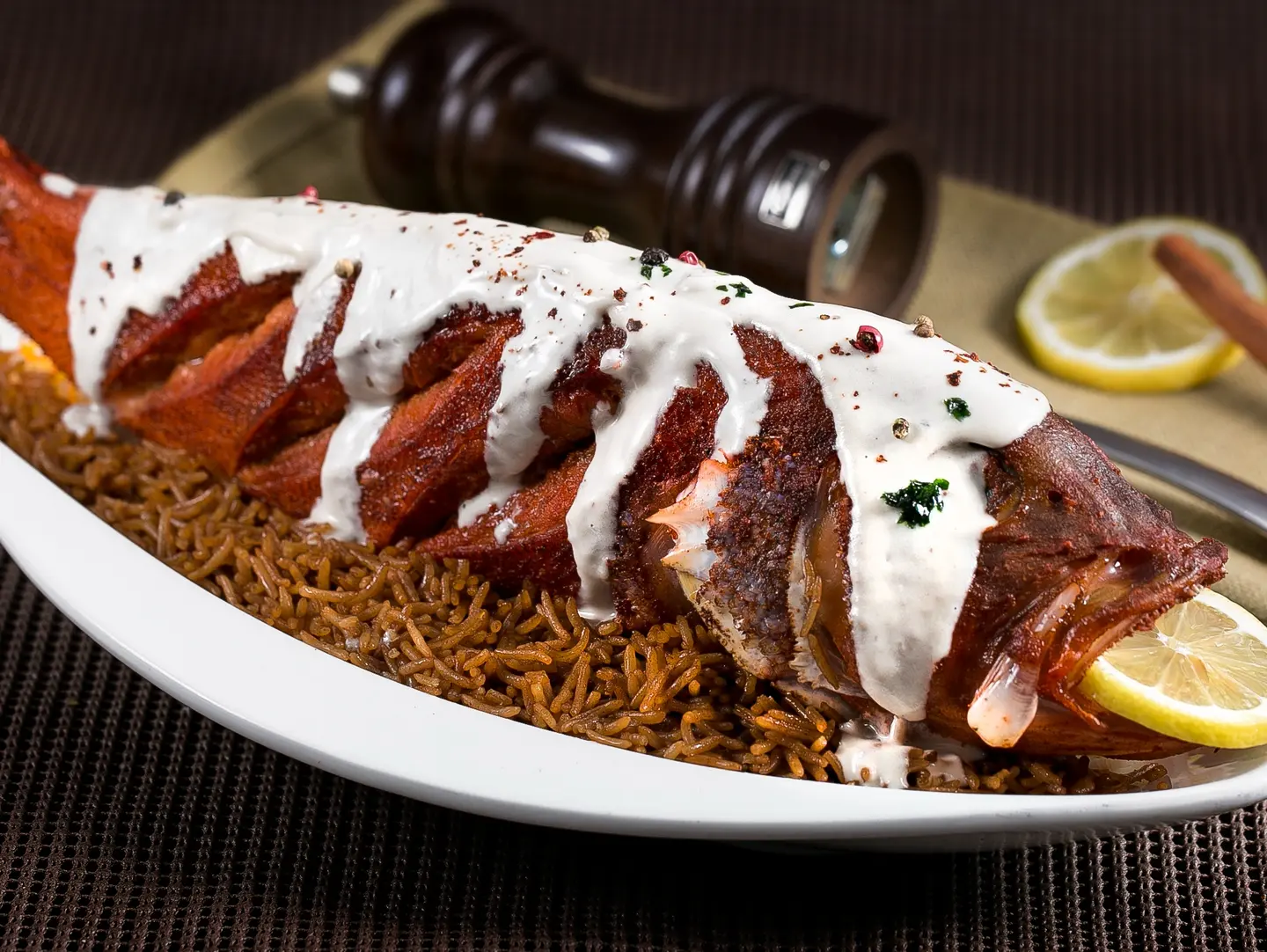 سمك هامور مقلي