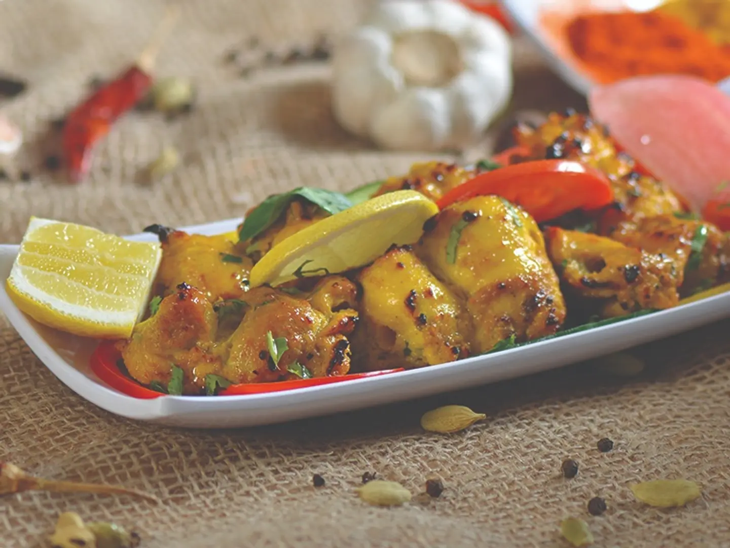 كباب الدجاج بالثوم