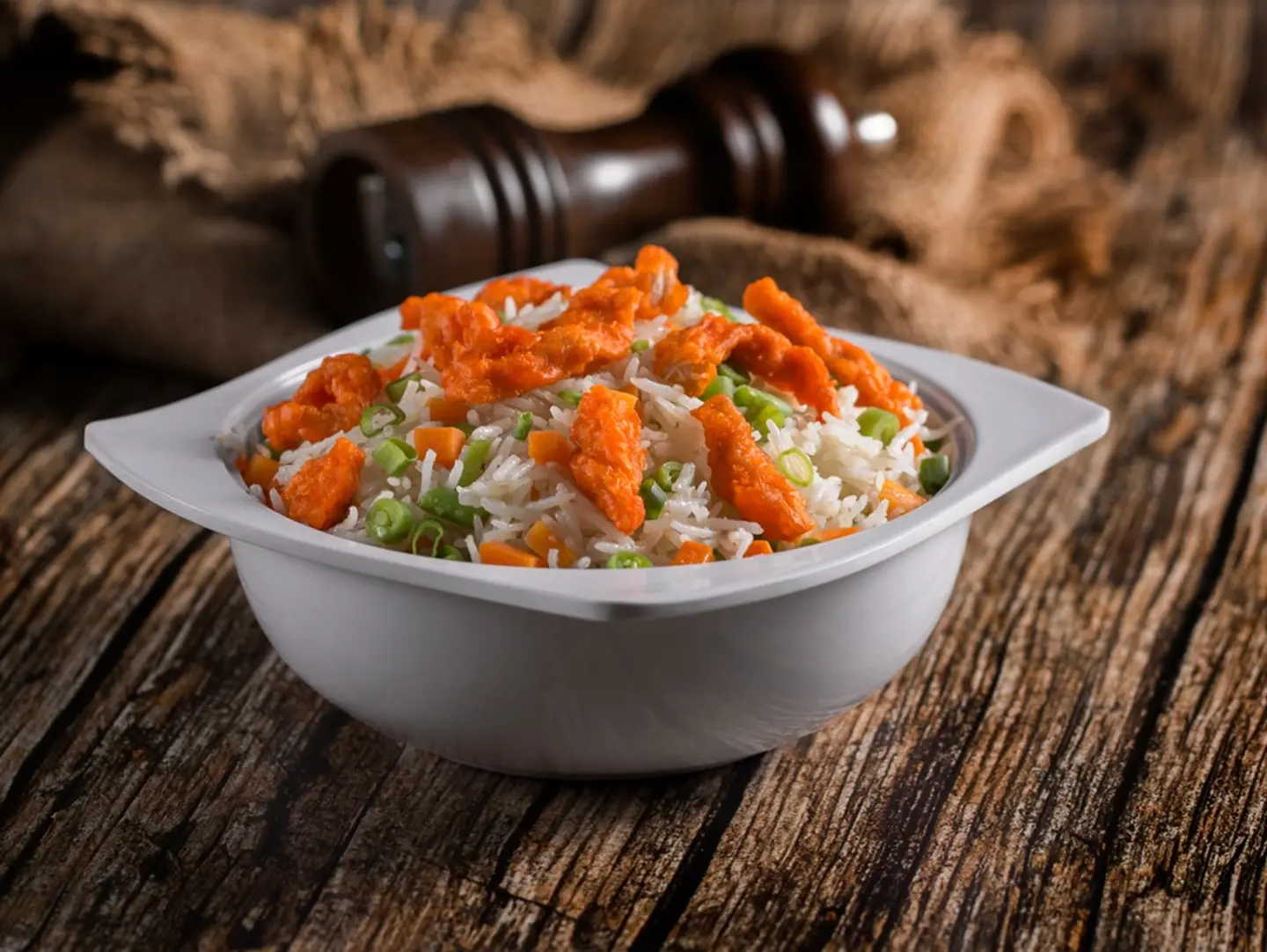 أرز مقلي دجاج