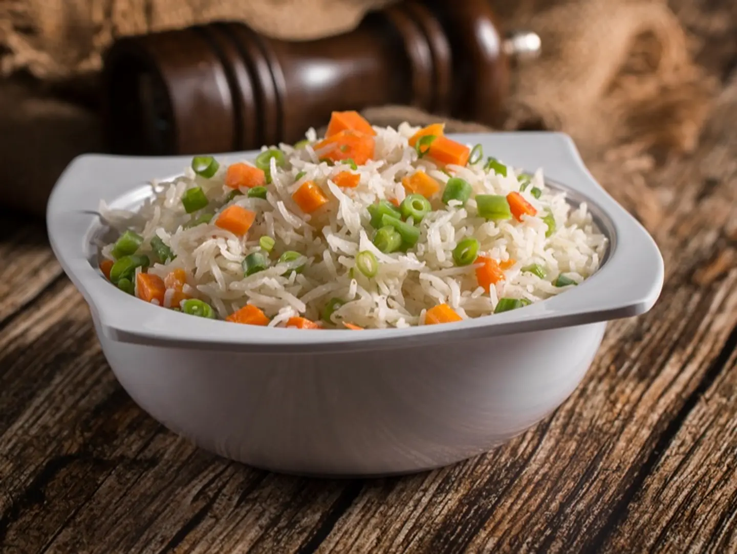 أرز مقلي خضار