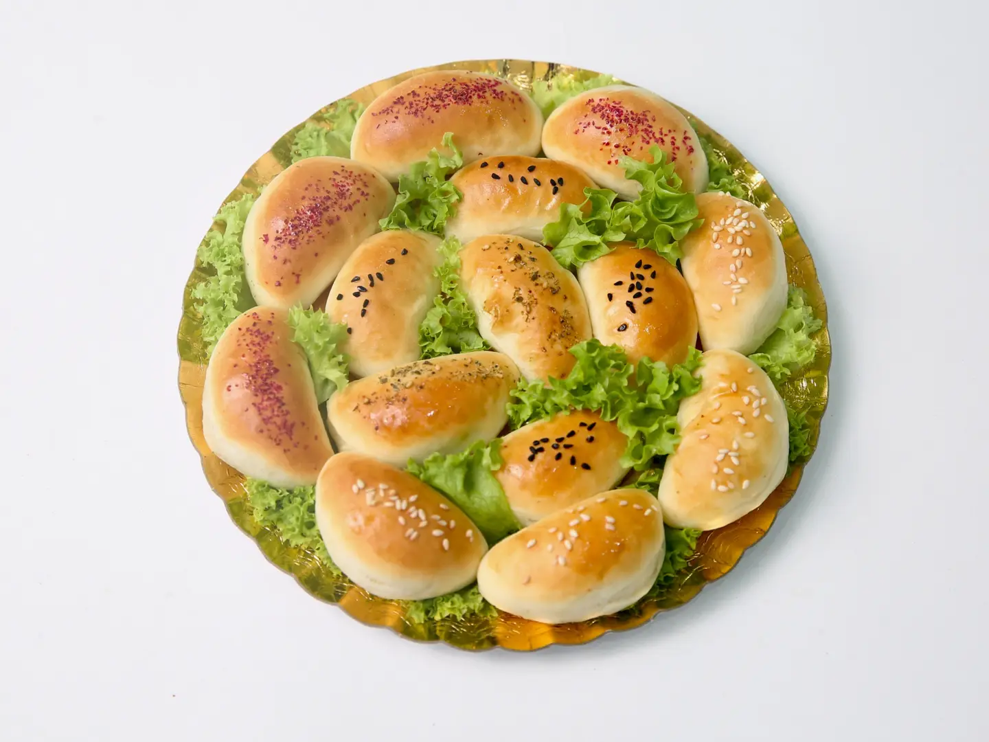 صحن فطائر حشوات مشكلة عدد 14 حبة