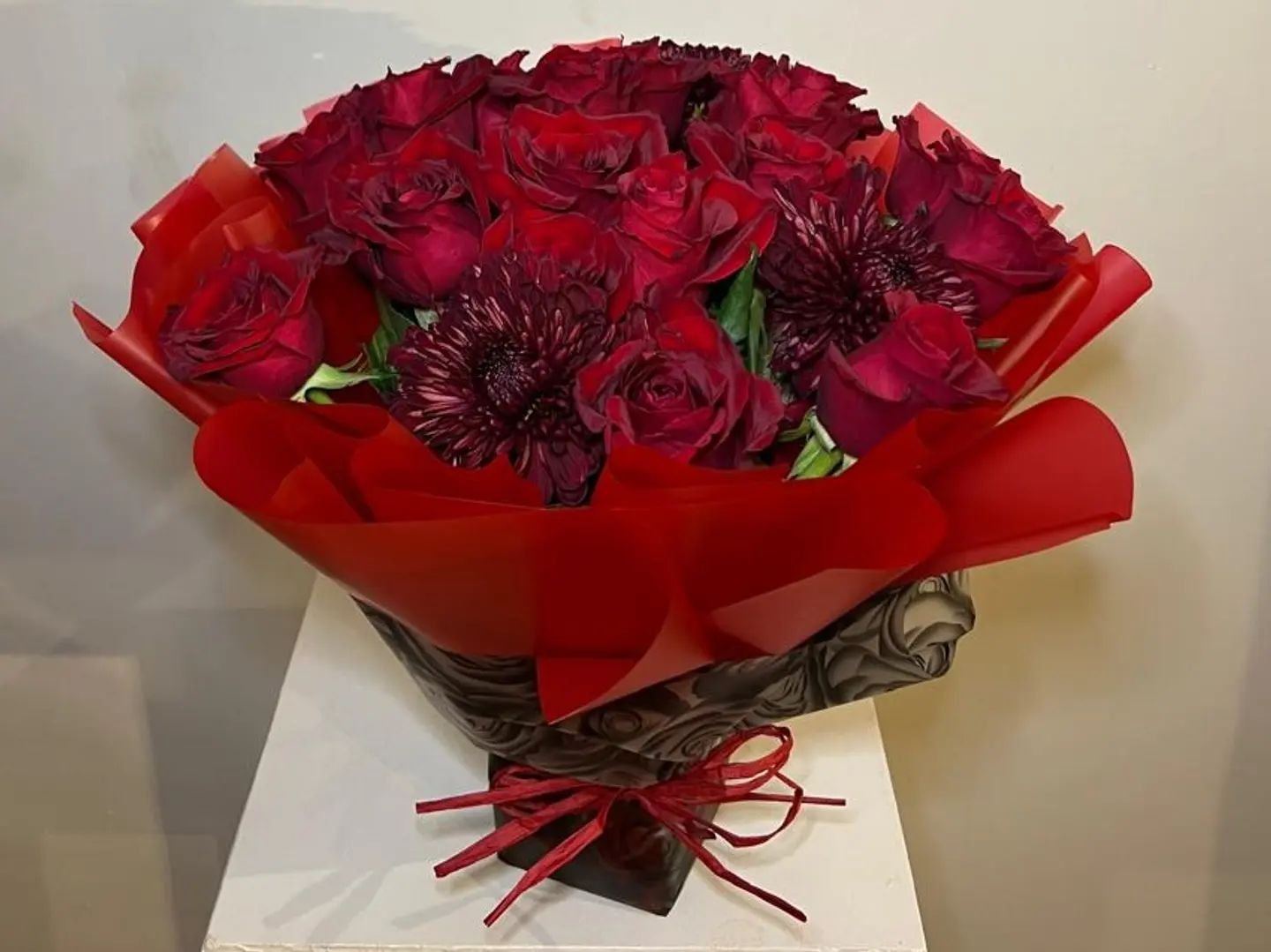 بوكيه احمر لطيف