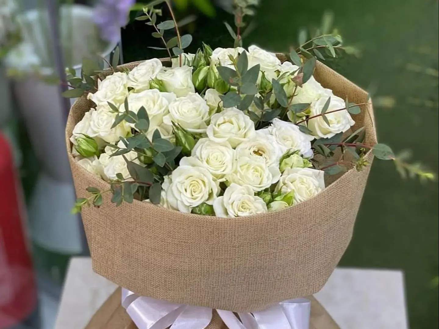 Baby Rose White Bouquet
