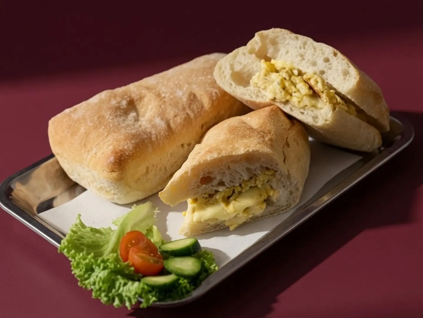 Italian Focaccia Egg Sandwich