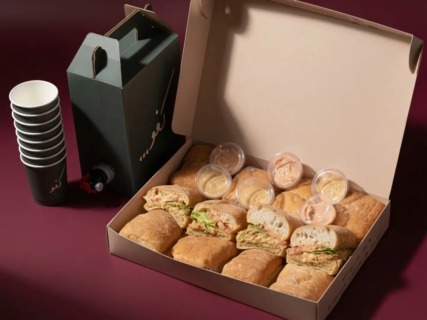 (6) Sandwiches Box With Potato Wedges (Happiness Box)