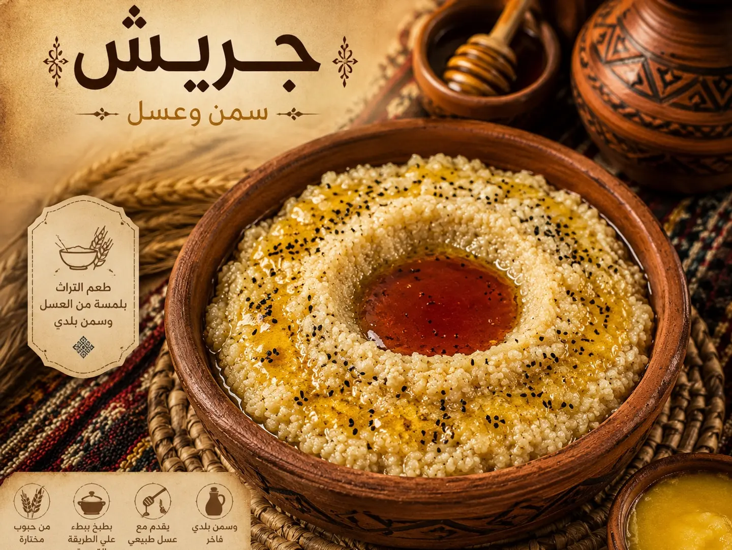 جريش سمن وعسل