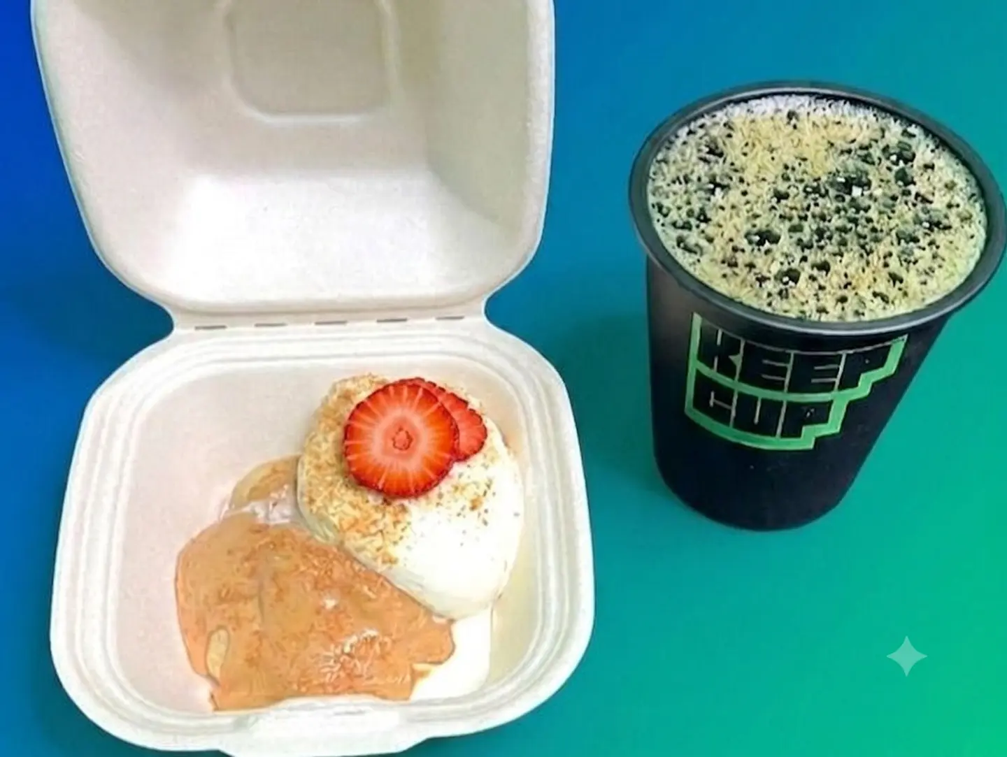 Lotus Cookie Pudding + Hot Meduim Coffee