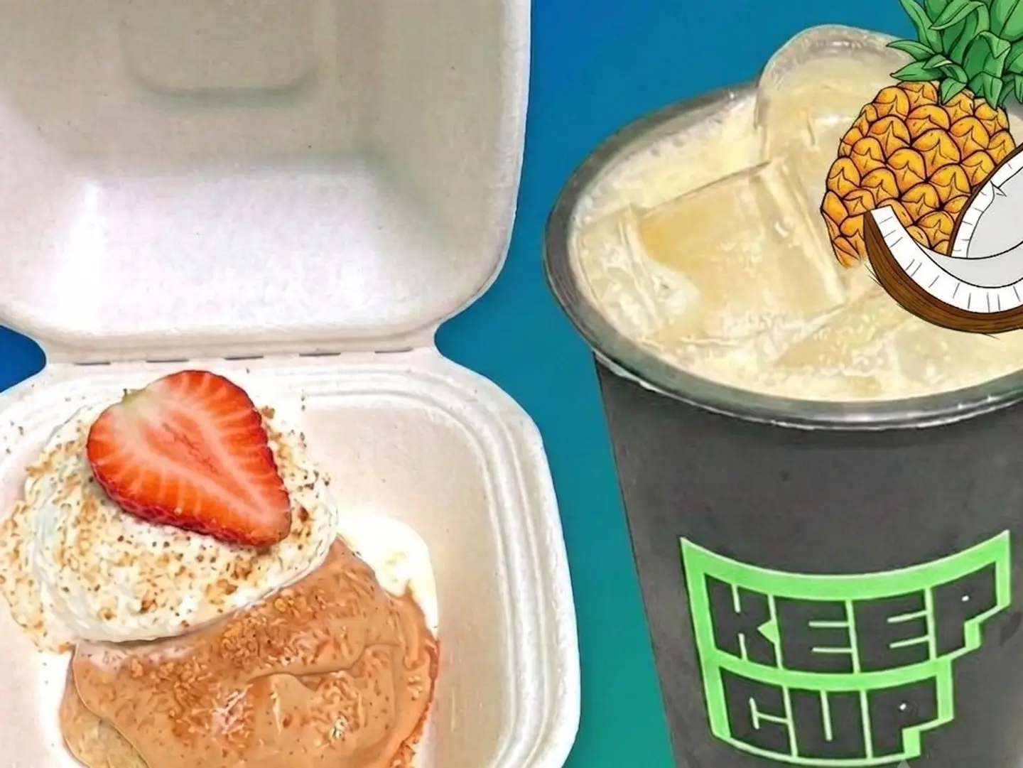 Piña Colada With Bouding Cookies Lotus Ice Cream