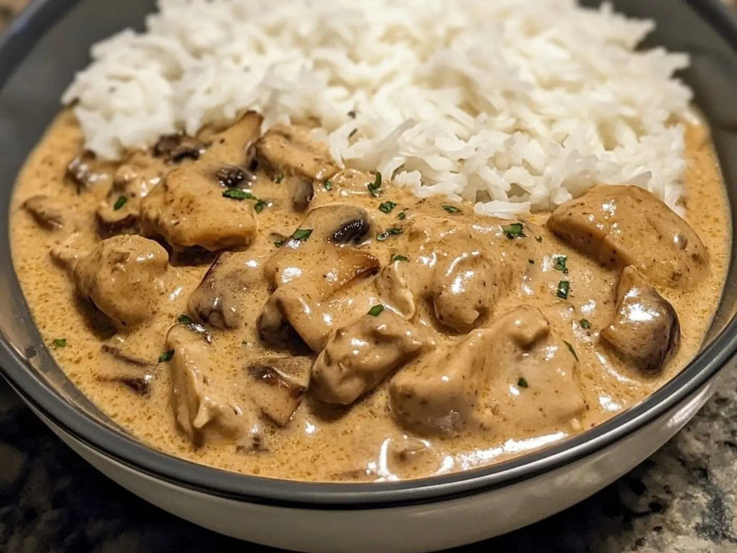 Creamy Chicken Dish With Rice